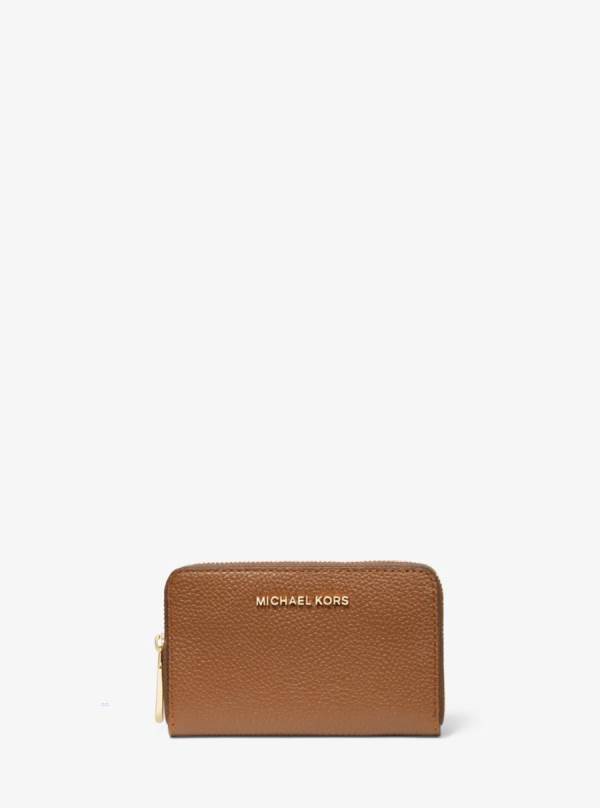 Damske Penazenky Michael Kors Small Pebbled Leather Hnede - Doplnky Michael Kors Outlet | ONRCB-1259